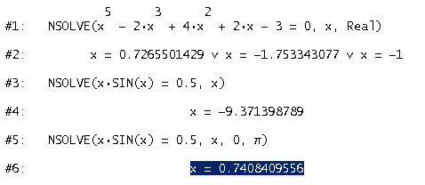 nsolve