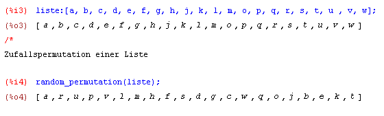 Permutationen einer Liste