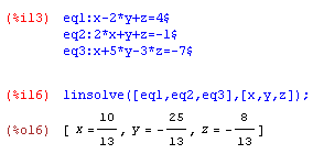 Linsolve