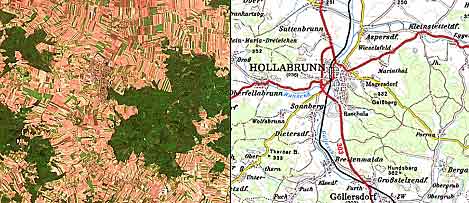 Hollabrunn: Satbild - Karte
